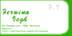 hermina vegh business card
