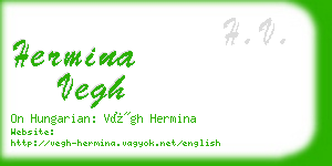 hermina vegh business card